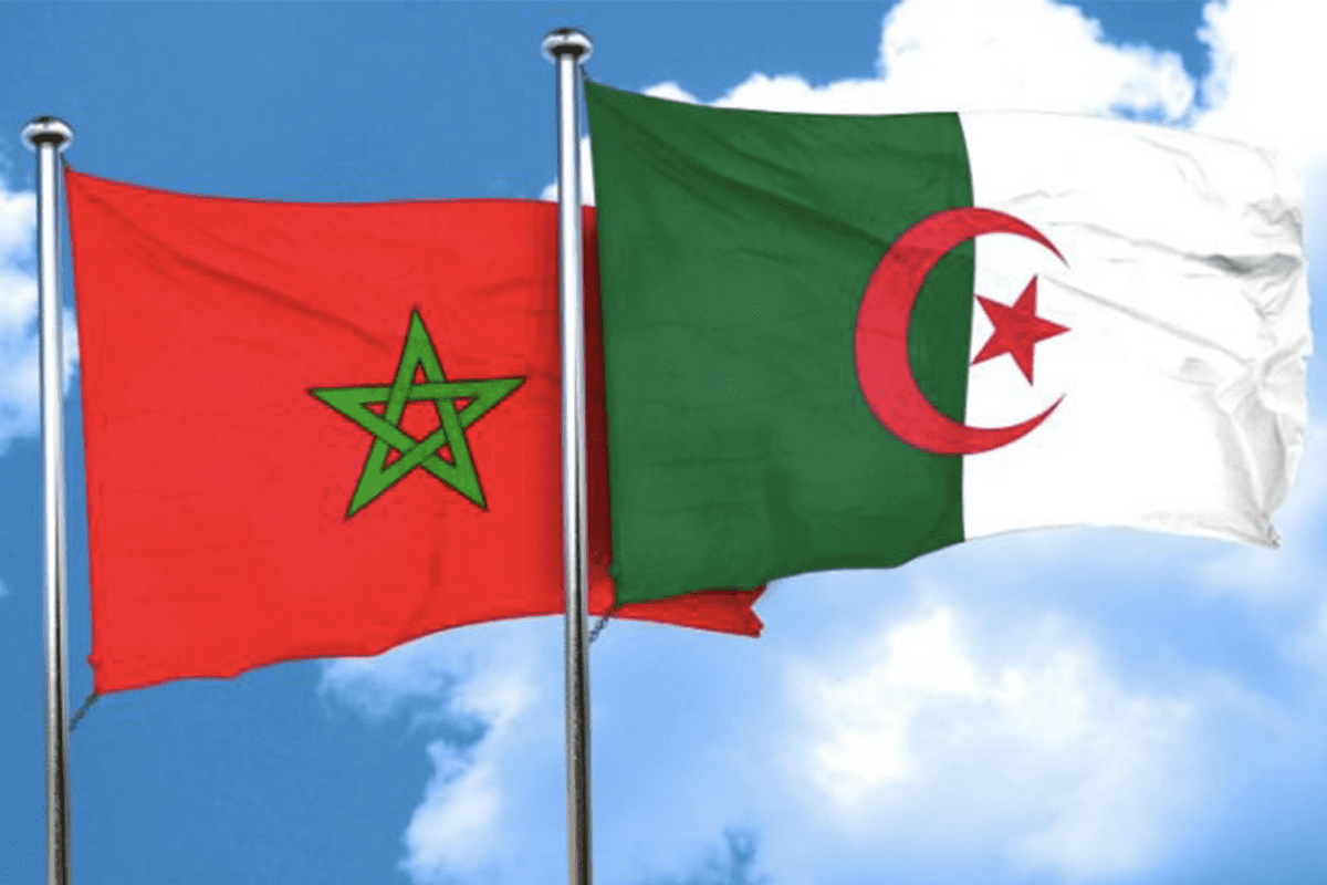 Algerian and Moroccan flags [Alquds]