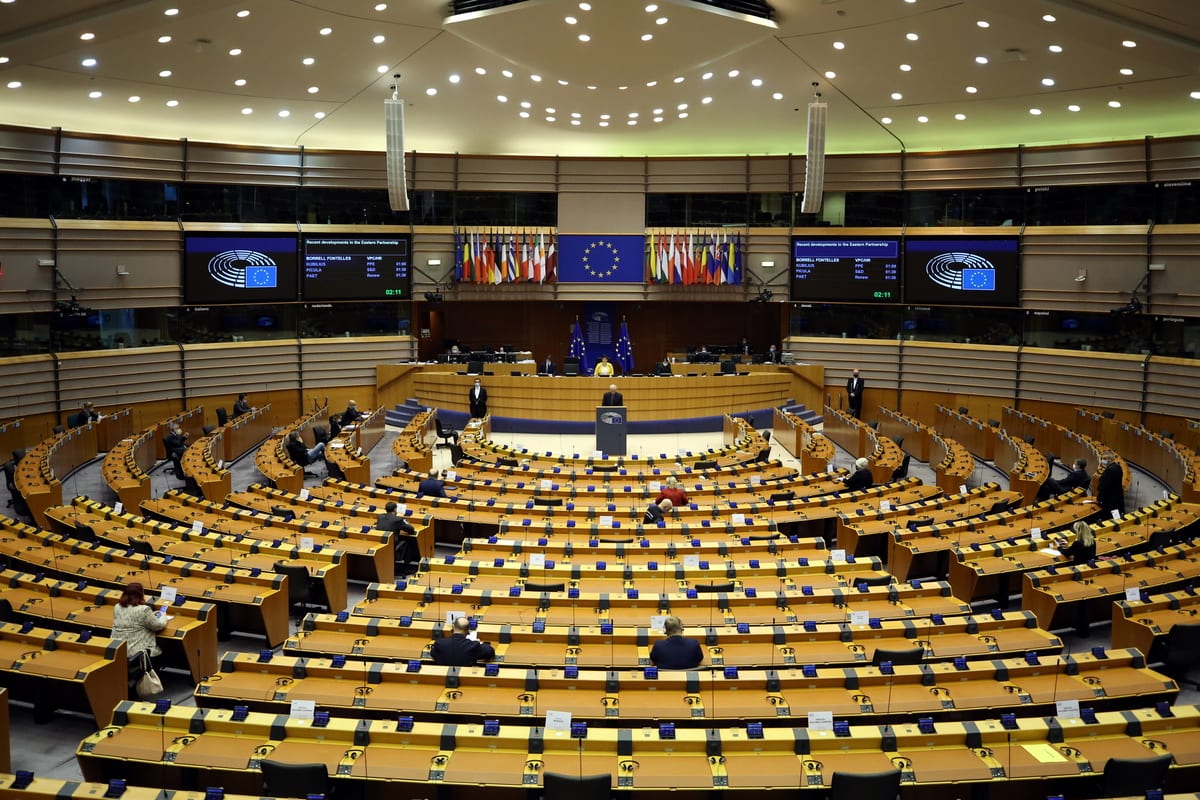 European Parliament in session in Brussels, Belgium on 15 December 2020 [Dursun Aydemir/Anadolu Agency]