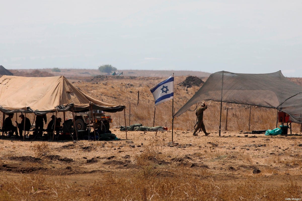 Israeli soldiers take part in a military drill in the Israeli-annexed Golan Heights on September 1, 2020 [JALAA MAREY/AFP via Getty Images]
