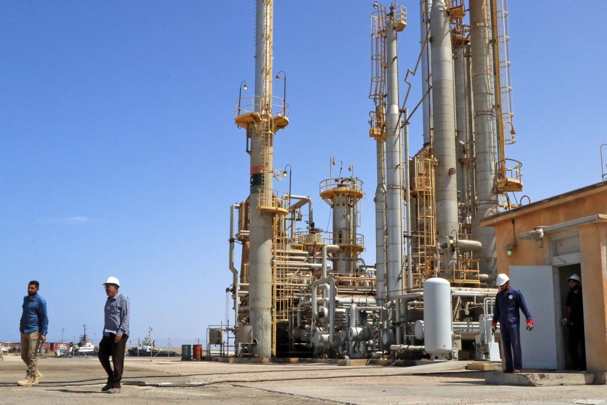 A picture taken on September 24, 2020 shows the Brega oil port in Marsa Brega, some 270kms west of Libya's eastern city of Benghazi [AFP via Getty Images]