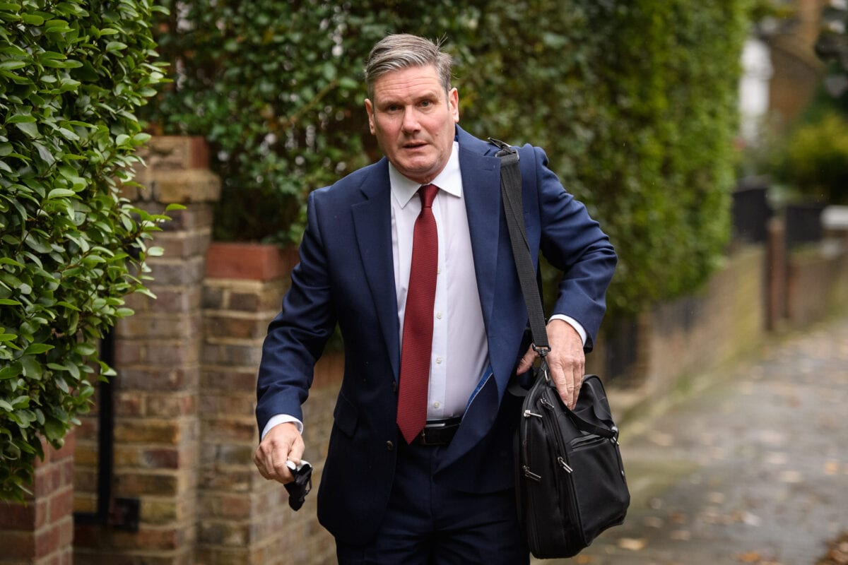 LONDON, ENGLAND - OCTOBER 29: Leader of the Labour Party Sir Keir Starmer leaves his home on October 29, 2020 in London, England. The long-awaited report from the Equality and Human Rights Commission (EHRC) which was initiated in 2019 after Jewish groups alleged the party was institutionally antisemitic in its handling of complaints under the leadership of Jeremy Corbyn, is due to be published today. (Photo by Leon Neal/Getty Images)