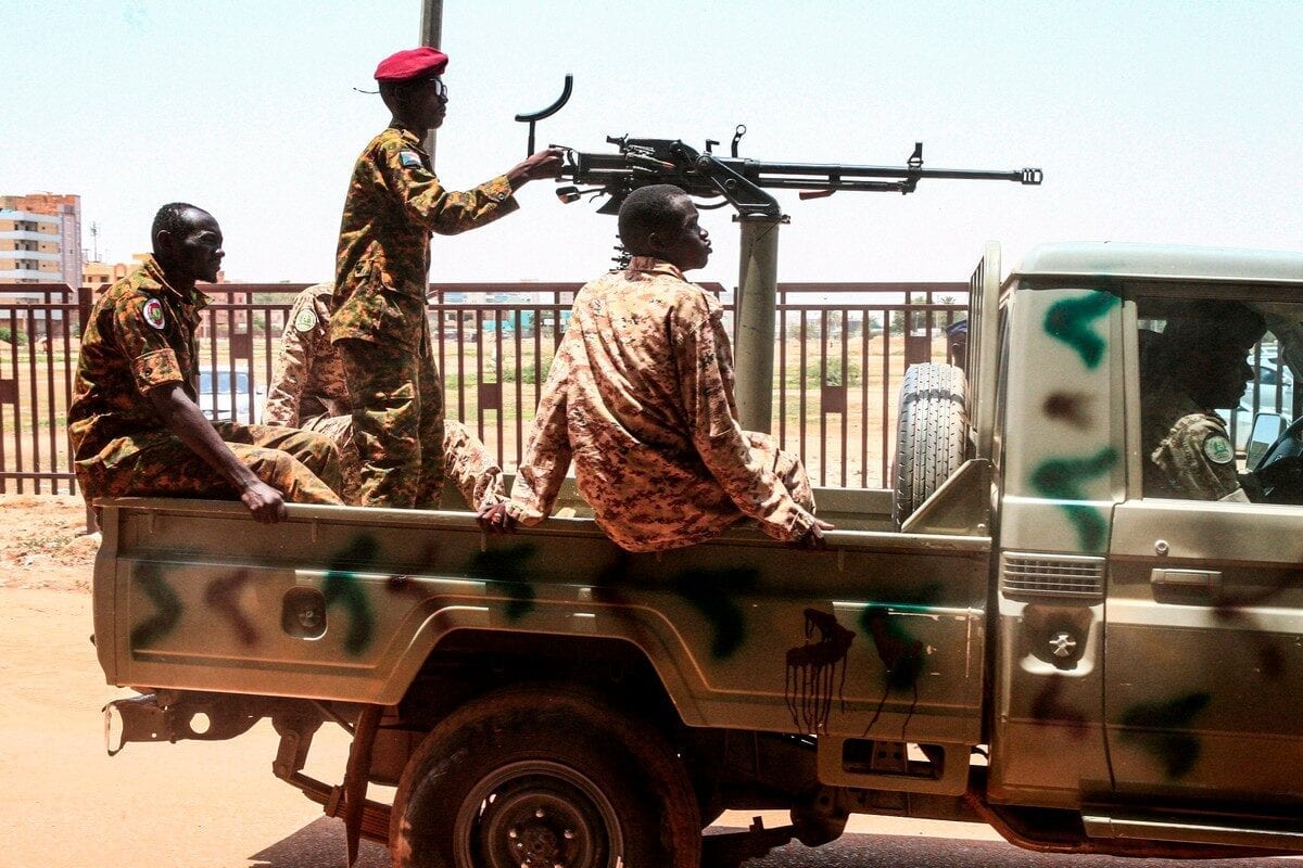 Sudanese army soldiers in Sudan on 31 August 2019 [EBRAHIM HAMID/AFP/Getty Images]