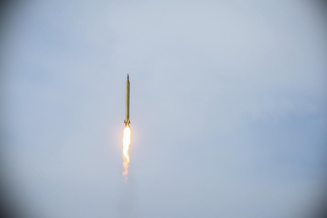 Members of the Islamic Revolutionary Guard Corps test Siccil, Imad and Kadir ballistic missiles during a military drill at Great Salt Desert, in the middle of the Iranian Plateau, on 16 January 2021 in Iran. [Sepahnews/Handout - Anadolu Agency]