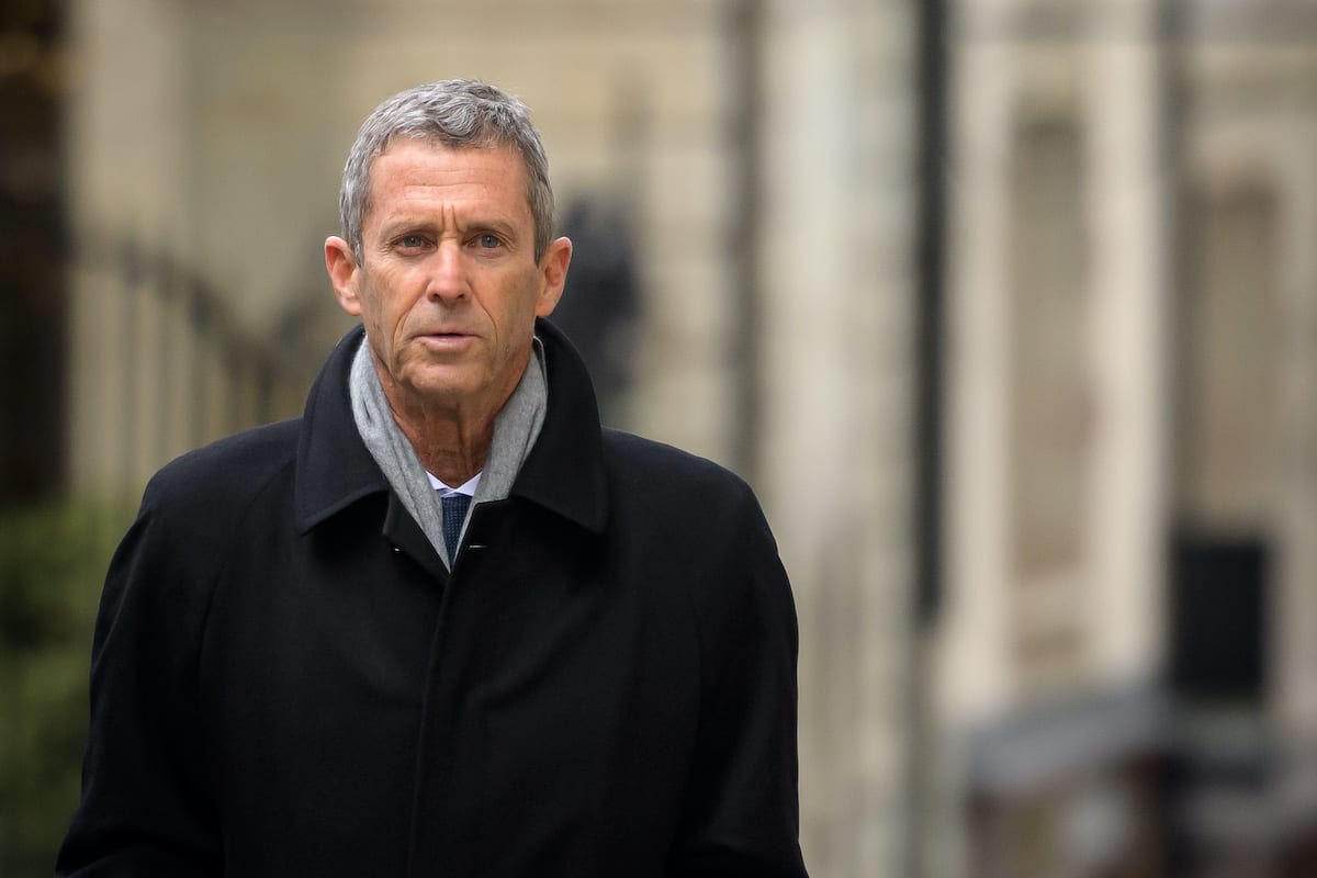 French-Israeli diamond magnate Beny Steinmetz comes back to Geneva's courthouse during his trial over allegations of corruption linked to mining deals in Guinea, on 11 January 2021 in Geneva. [FABRICE COFFRINI/AFP via Getty Images]