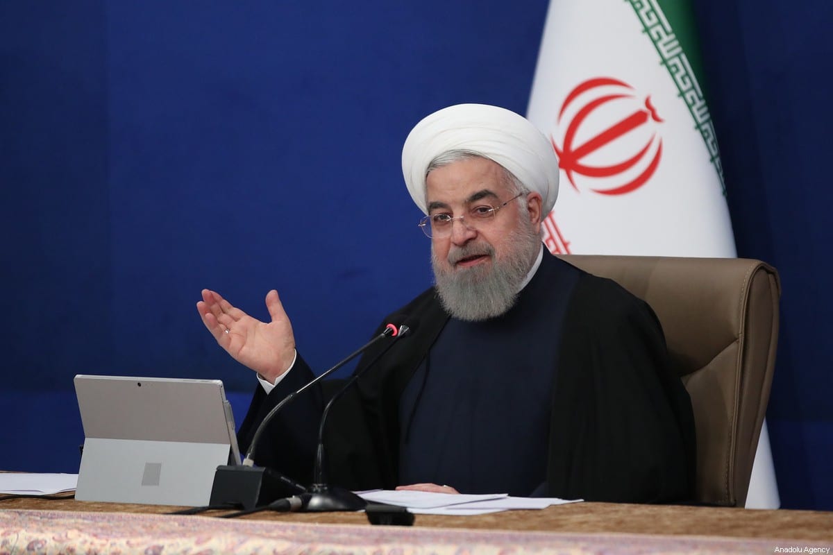 President of Iran Hassan Rouhani in Tehran, Iran on 20 January 2021 [PRESIDENCY OF IRAN/Anadolu Agency]