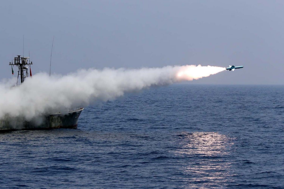 Navy military exercise in the Gulf of Oman on 11 September 2020 [Iranian Army office/AFP/Getty Images]