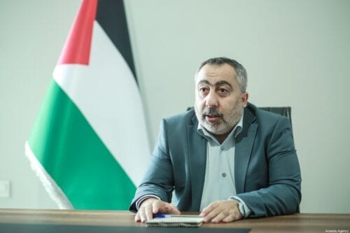 Media advisor of Hamas leader Ismail Haniyeh, Taher al-Nunu speaks on the second round of Palestinian National Dialogue Talks and upcoming elections during an exclusive interview in Istanbul, Turkey on March 10, 2021. [Hosam Salem - Anadolu Agency]