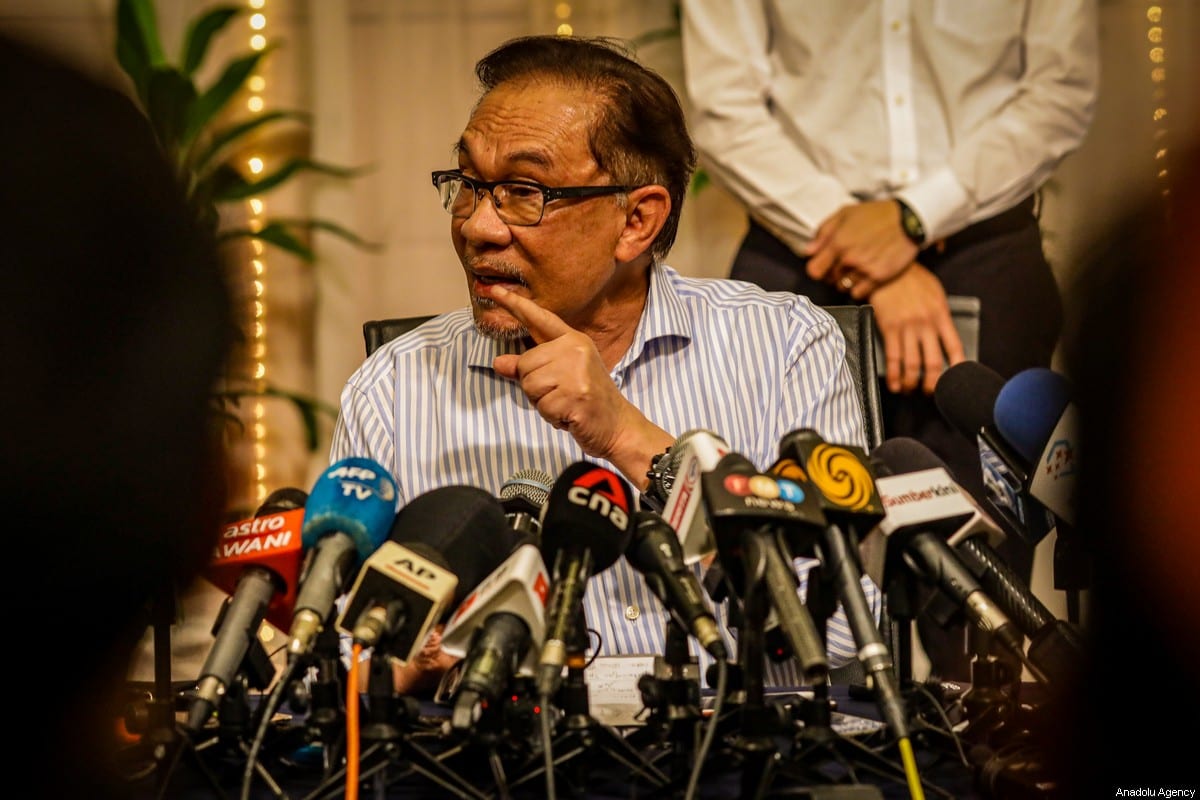 Malaysia's Prime Minister Anwar Ibrahim, speaks during an official press conference in Kuala Lumpur, Malaysia on March 16, 2021 [Syaiful Redzuan/Anadolu Agency]