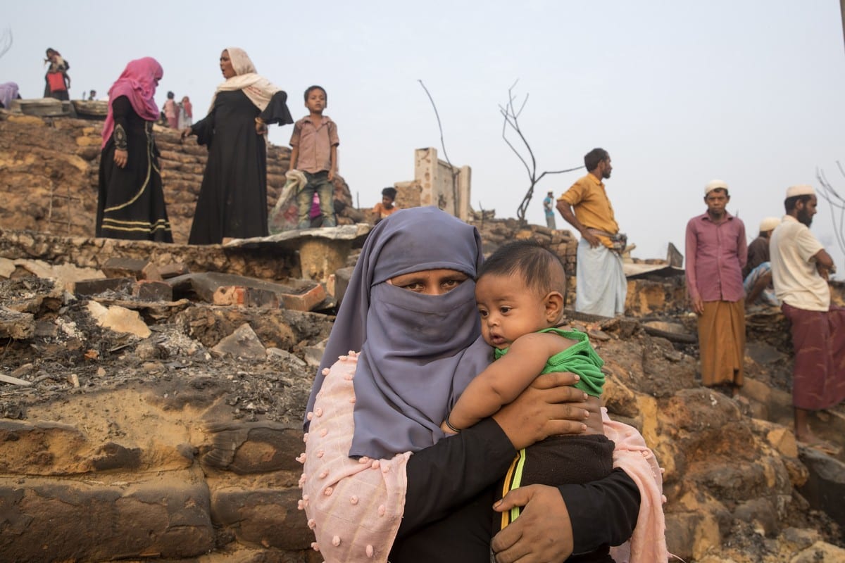 A view from the Rohingya refugee camp in Ukhia, Bangladesh on March 24, 2021 [Stringer/Anadolu Agency]