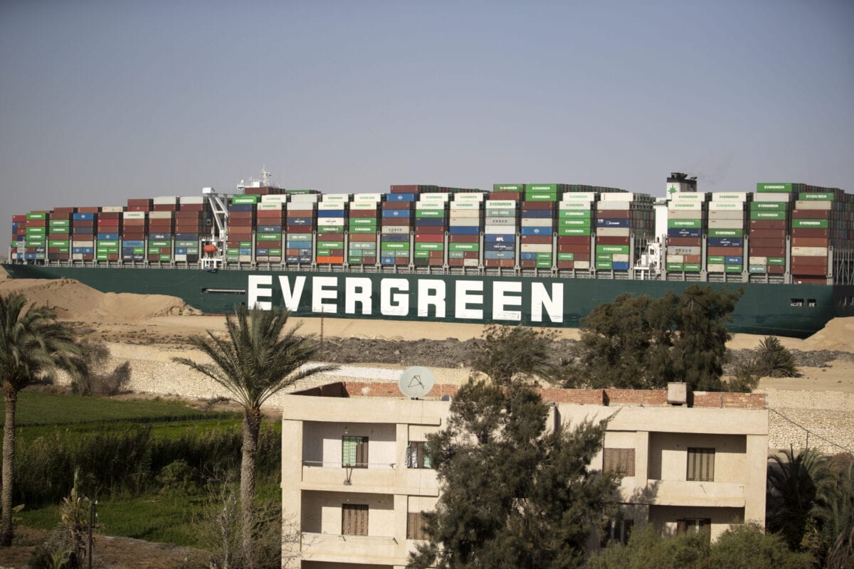 The container ship 'Ever Given' is refloated, unblocking the Suez Canal on March 29, 2021 in Suez, Egypt [Mahmoud Khaled/Getty Images]