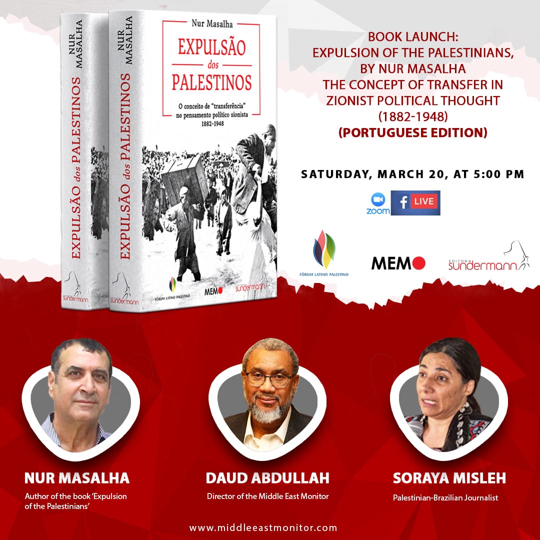 Book Launch: Expulsion of Palestinians, by Nur Masalha