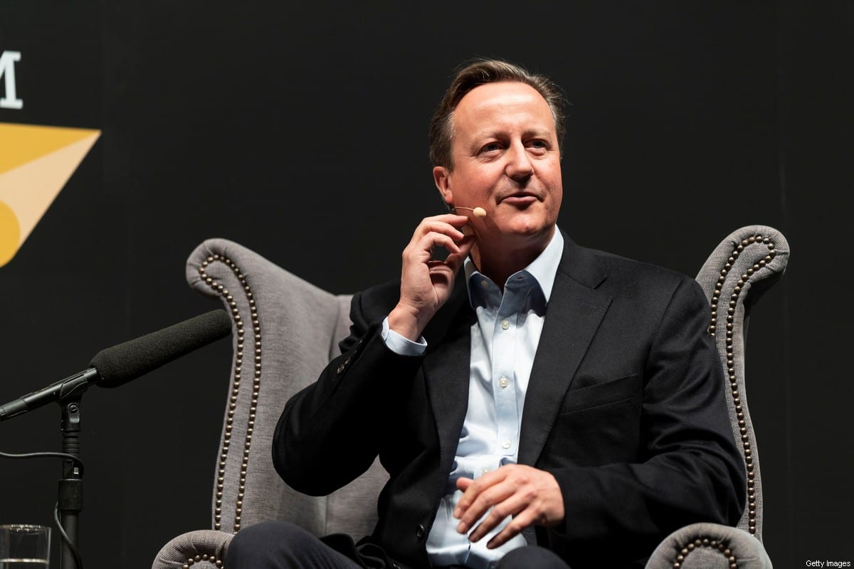 David Cameron, former UK Prime Minister, in Cheltenham, England on 5 October 2019 [David Levenson/Getty Images]