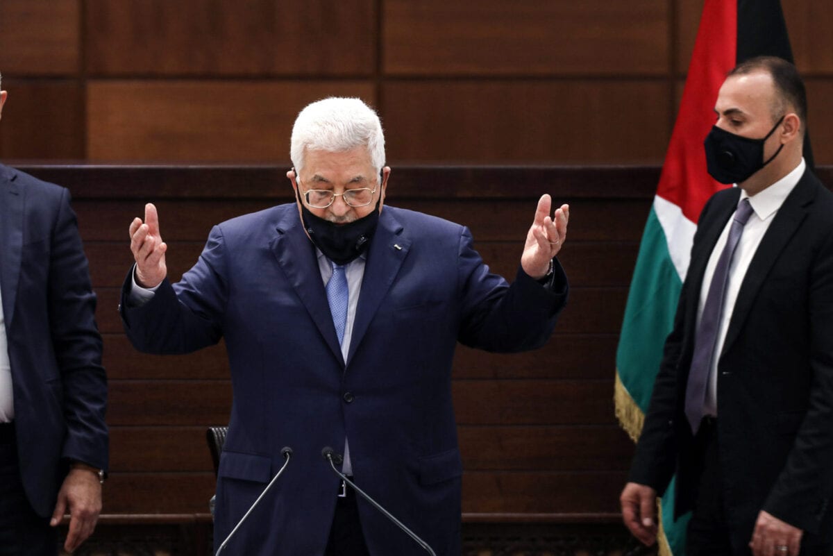 Palestinian president Mahmud Abbas in the West Bank's Ramallah on September 3, 2020 [ALAA BADARNEH/POOL/AFP via Getty Images]