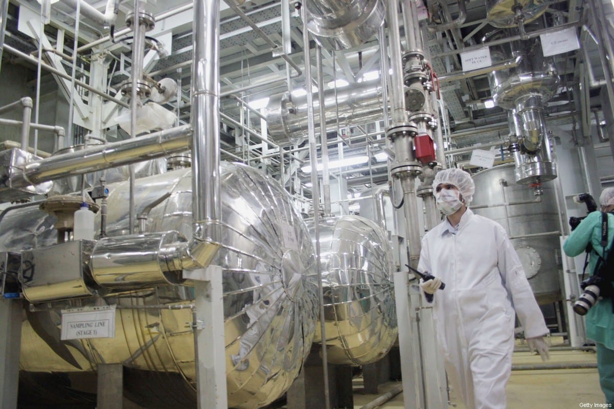 A worker walks inside of an uranium conversion facility, part of Iran's Nuclear Power Programme, on March 30, 2005 just outside the city of Isfahan, Iran [Getty Images]