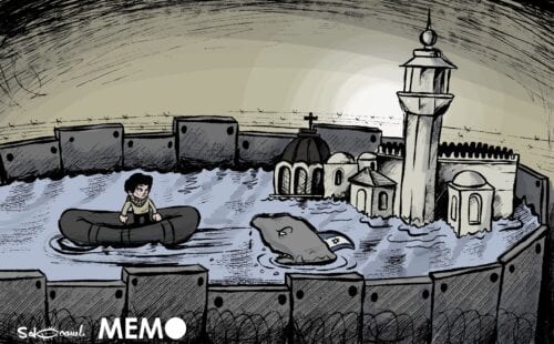 Israel preventing Palestinians from returning to their homes in Jerusalem - Cartoon [Sabaaneh/MiddleEastMonitor]