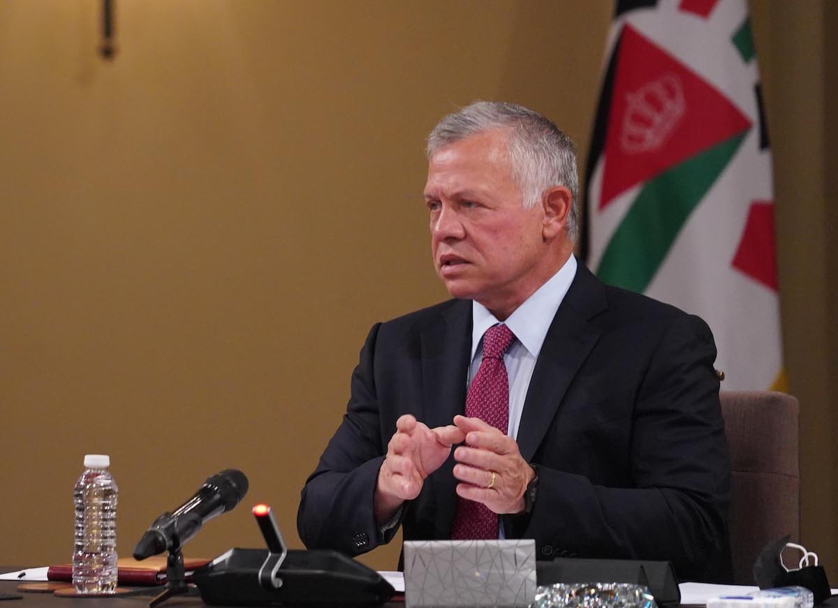 King of Jordan Abdullah II in Amman, Jordan on 8 June 2021 [JORDANIAN ROYAL COUNCIL/Anadolu Agency]