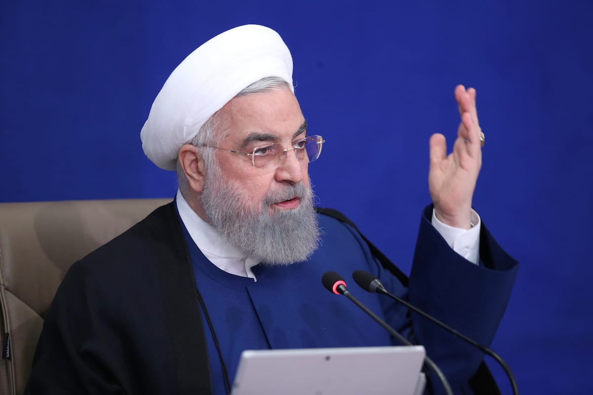 Iranian President Hassan Rouhani in Tehran, Iran on 23 May 2021 [Iranian Presidency/Anadolu Agency]
