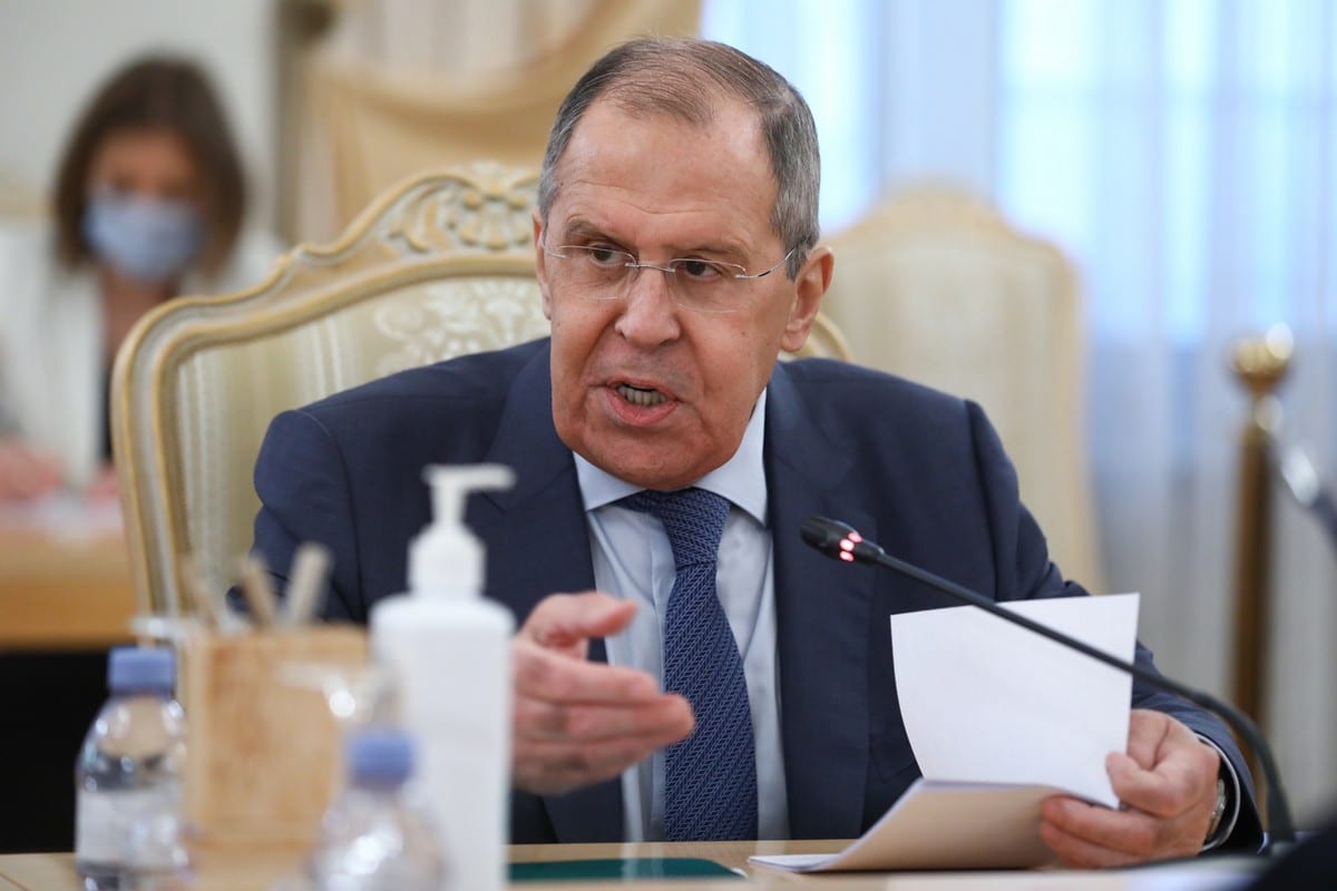 Russian Foreign Minister Sergei Lavrov in Moscow, Russia on 18 June 2021 [Russian Foreign Ministry/Anadolu Agency]