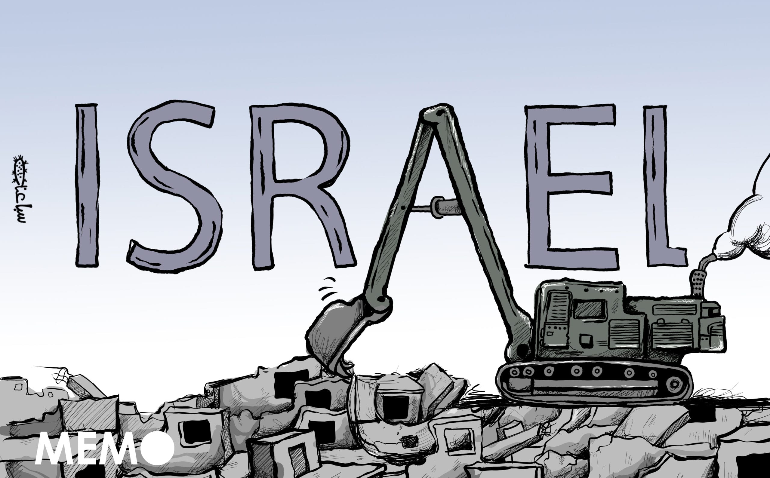Israel continues to demolish Palestinian homes - Cartoon [Sabaaneh/MiddleEastMonitor]