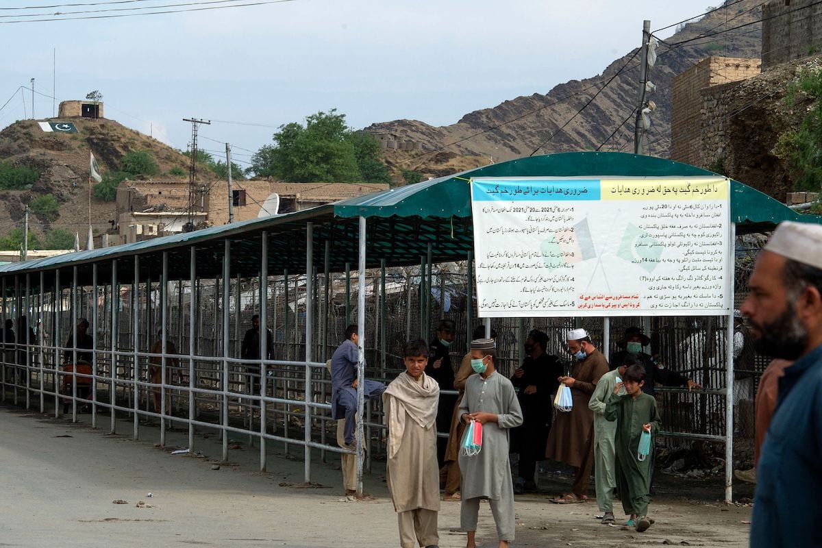 The Pakistan-Afghanistan land crossing border in Torkham on May 5, 2021 [ABDUL MAJEED/AFP via Getty Images]