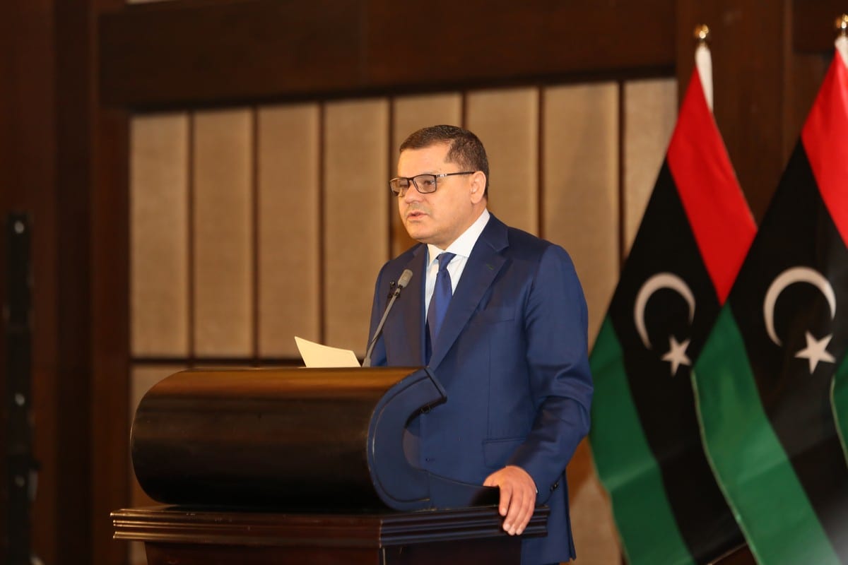 Libyan Prime Minister Abdul Hamid Dbeibeh in Tripoli, Libya on 8 July 2021 [Hazem Turkia/Anadolu Agency]