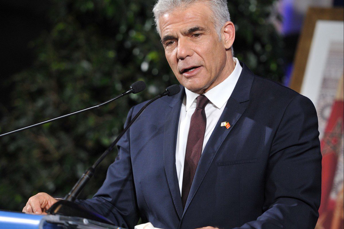 Israeli Foreign Minister Yair Lapid in Casablanca, Morocco on August 12, 2021 [Jalal Morchidi/Anadolu Agency]