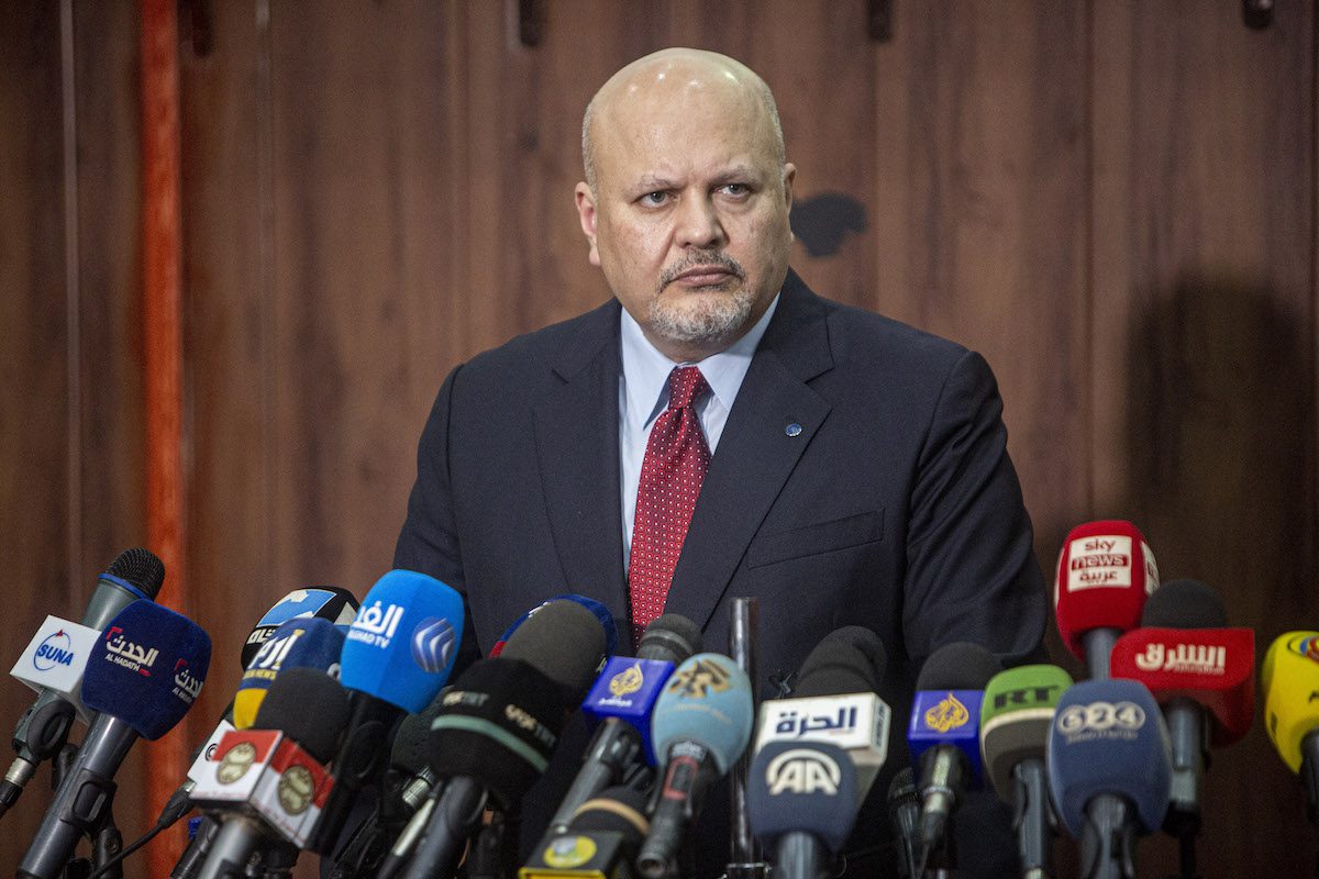 Karim Khan, the International Criminal Court's chief prosecutor holds a press conference in Khartoum, Sudan on 12 August 2021. [Mahmoud Hjaj - Anadolu Agency]