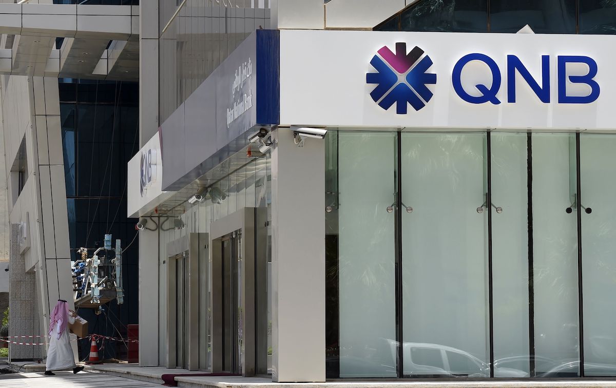 The Qatar National Bank (QNB) branch in the Saudi capital Riyadh on June 5, 2017 [FAYEZ NURELDINE/AFP via Getty Images]