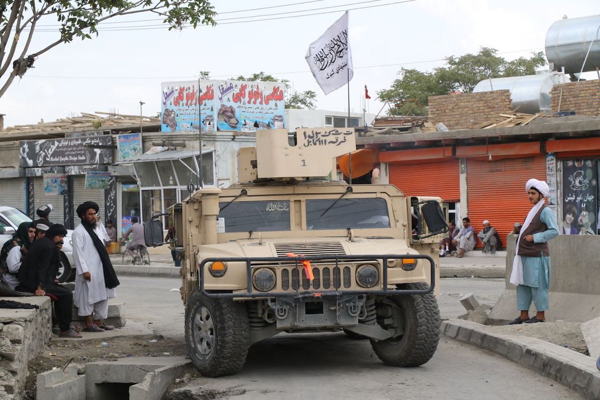 KABUL, AFGHANISTAN - SEPTEMBER 01: Taliban members patrol the streets of Afghan capital Kabul on September 01, 2021. ( Haroon Sabawoon - Anadolu Agency )