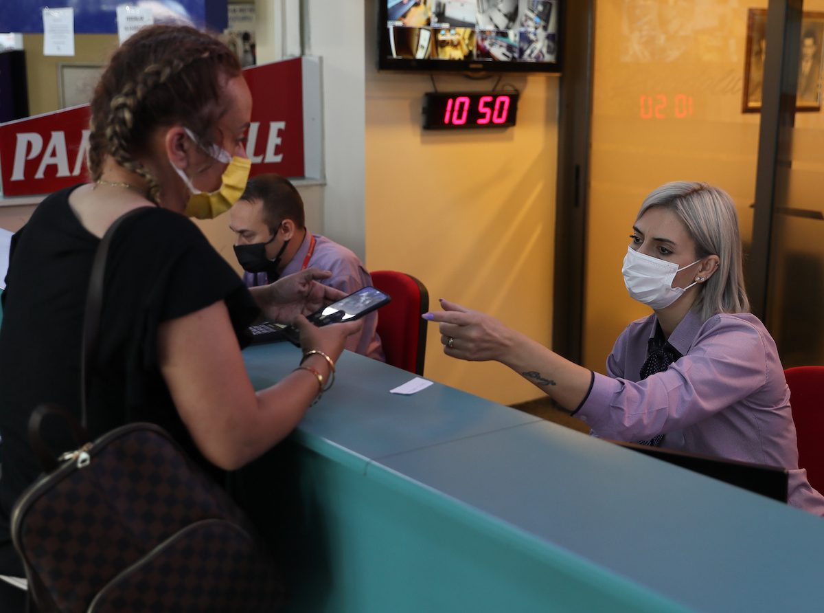 Passengers are seen at Izmir Terminal in Turkey on 6 September 2021 [Ömer Evren Atalay/Anadolu Agency]