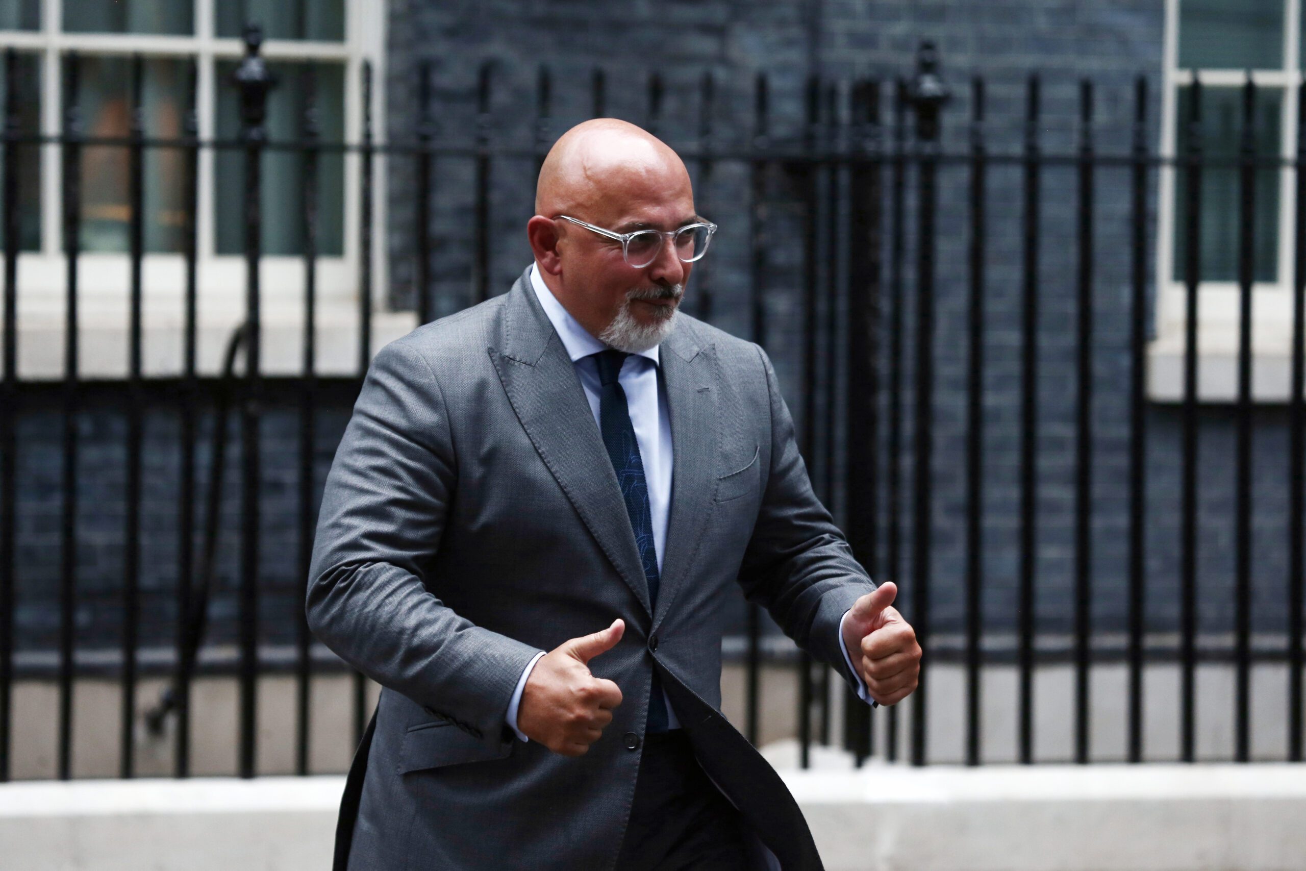 Nadhim Zahawi is seen leaving 10 Downing Street on September 15 2021 [Tayfun Salci/Anadolu Agency]