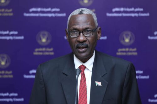 Sudanese Defense Minister Yassin Ibrahim speaks to press as he holds a press conference in Khartoum, Sudan on September 21, 2021. [Sovereignty Council of Sudan - Anadolu Agency]