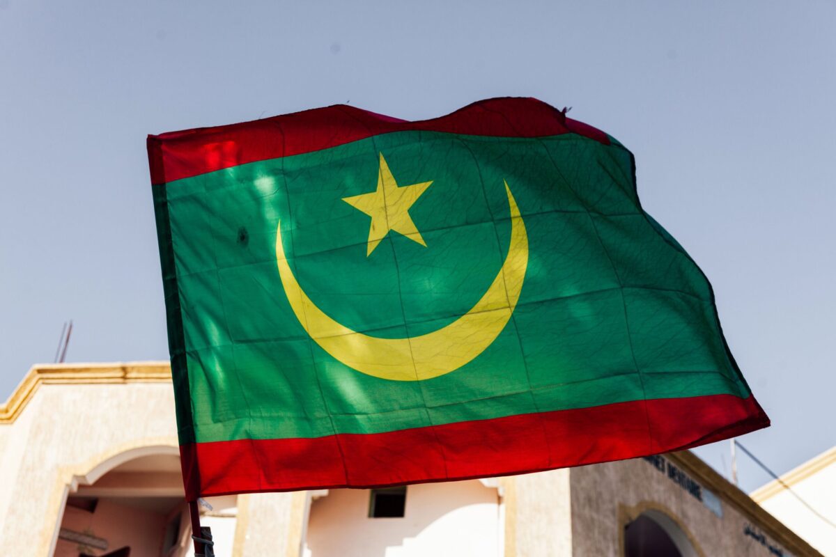 The Mauritanian national flag in Nouakchott on 2 April 2019 [CARMEN ABD ALI/AFP via Getty Images]
