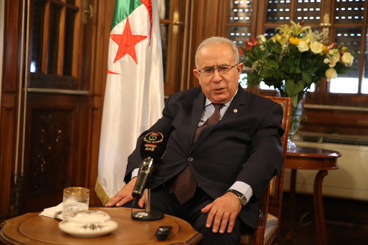Algerian Foreign Minister Ramtane Lamamra in Rome, Italy on 6 October 2021 [Barış Seçkin/Anadolu Agency]