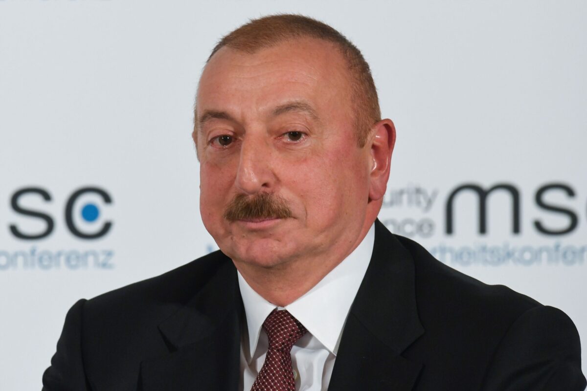 Azerbaijan's President Ilham Aliyev on February 15, 2020 [CHRISTOF STACHE/AFP via Getty Images]