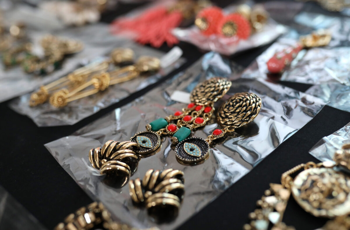 ISTANBUL, TURKEY - AUGUST 27: In this image released on October 12, A general view of jewelry backstage ahead of the Tuvanam show during Mercedes-Benz Istanbul Fashion Week at Galataport Postane on August 27, 2020 in Istanbul, Turkey. (Photo by Ferda Demir/Getty Images for IHKIB)