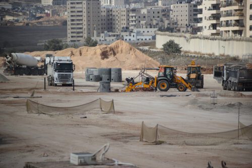 Heavy machines are seen at Jerusalem International Airport also known as Atarot in Jerusalem on November 25, 2021. [Mostafa Alkharouf - Anadolu Agency]