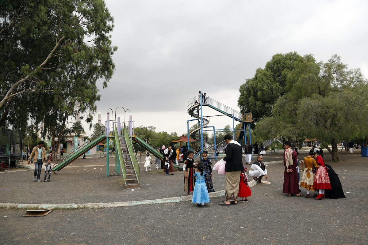 A park in Sana'a, Yemen, on July 21, 2021 [Mohammed Hamoud/Getty Images]