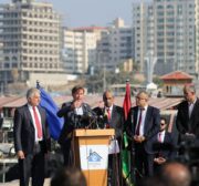 EU Representative to the PA, Sven Kuehn von Burgsdorff in Gaza 25 November 2021 [Mohammed Asad/Middle East Monitor]