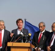 EU Representative to the PA, Sven Kuehn von Burgsdorff in Gaza 25 November 2021 [Mohammed Asad/Middle East Monitor]