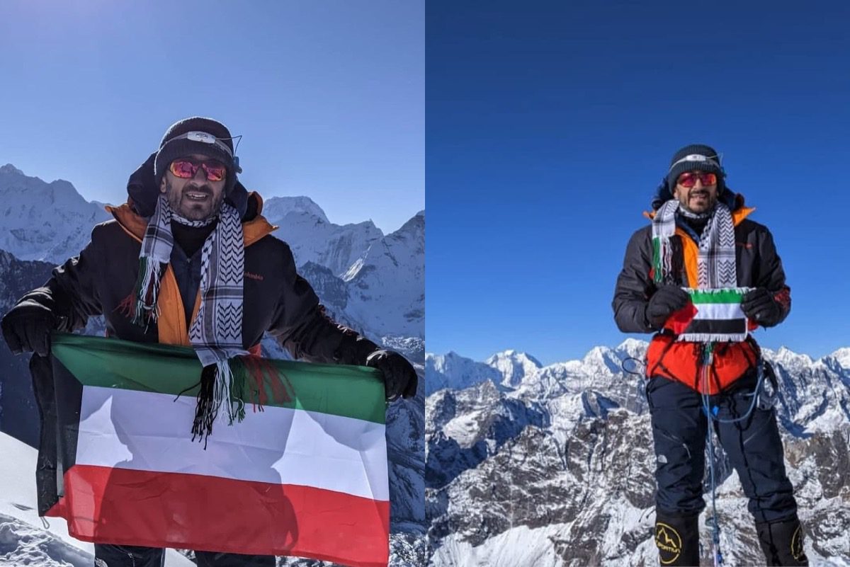 Imran Hadi raises Palestine flag on Nepal’s Lobuche summit [Alresalahpress/Twitter]