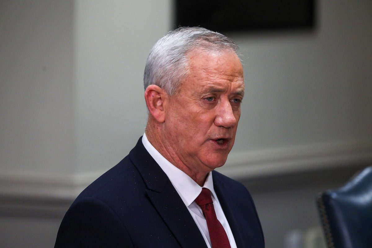 ARLINGTON, VA - DECEMBER 09: Israeli Minister of Defense Benjamin Benny Gantz meets U.S. Secretary of Defense Lloyd Austin (not seen) at the Pentagon on December 9, 2021 in Arlington, Virginia. ( Yasin Öztürk - Anadolu Agency )