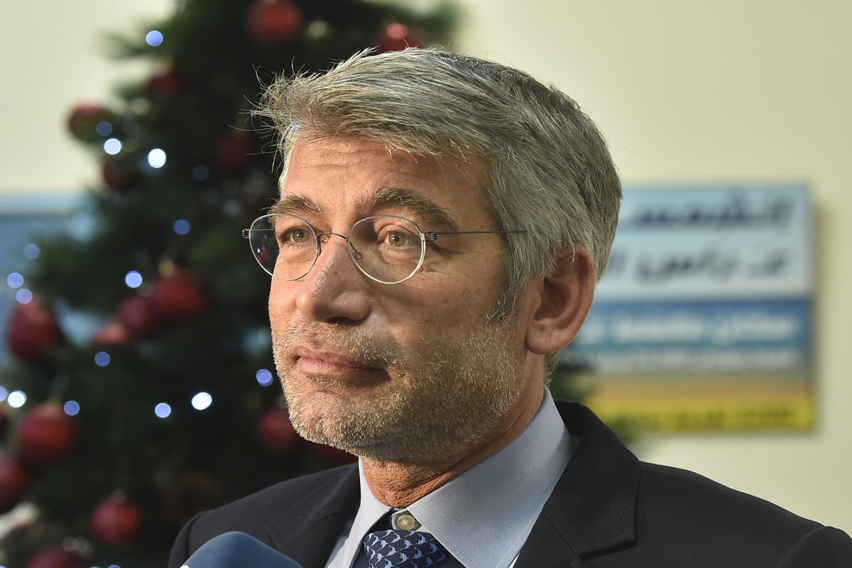 Minister of Energy and Water of Lebanon, Walid Fayad speaks during an exclusive interview in Beirut, Lebanon on 10 December 2021. [Houssam Shbaro - Anadolu Agency]