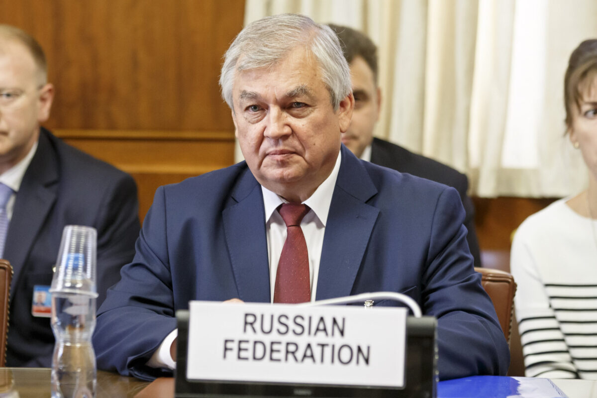 Russia's special envoy on Syria Alexander Lavrentiev attends a meeting on September 11, 2018 [SALVATORE DI NOLFI/AFP via Getty Images]