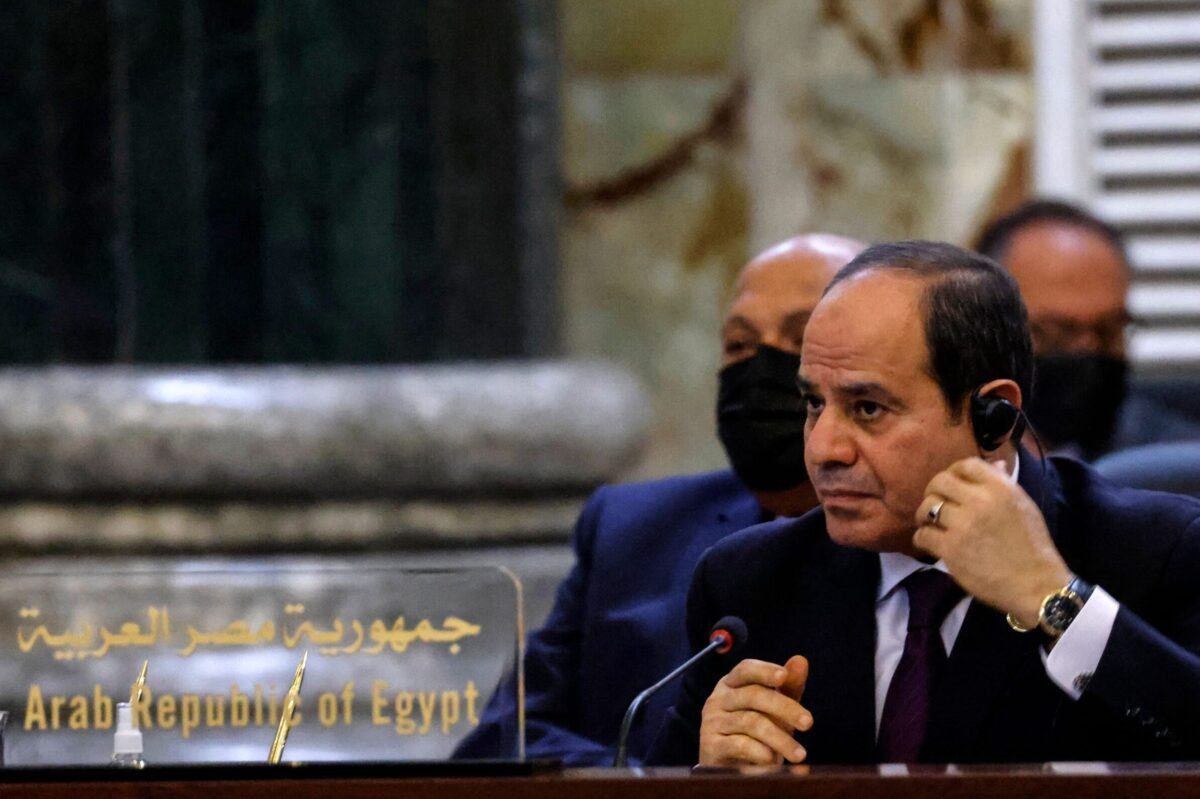 Egyptian President Abdel Fattah al-Sisi on August 28, 2021 [LUDOVIC MARIN/POOL/AFP via Getty Images]
