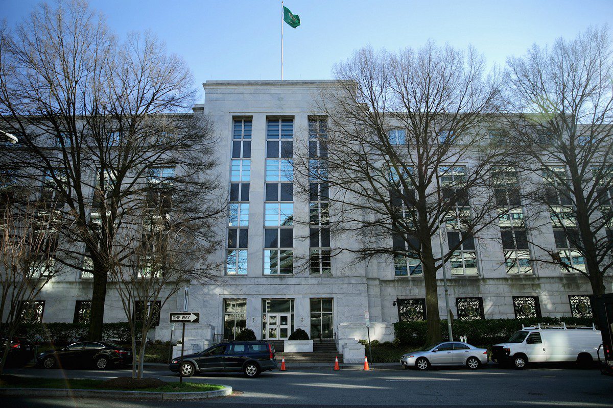 The Kingdom of Saudi Arabia's embassy in the United States on 4 January 2016 [Chip Somodevilla/Getty Images]