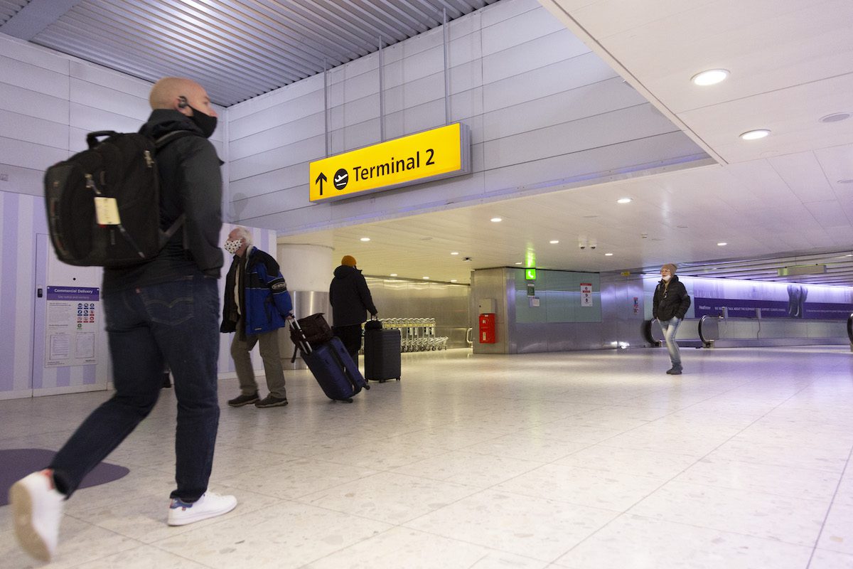 A view of the airport in London, United Kingdom on January 06, 2022. [Raşid Necati Aslım - Anadolu Agency]