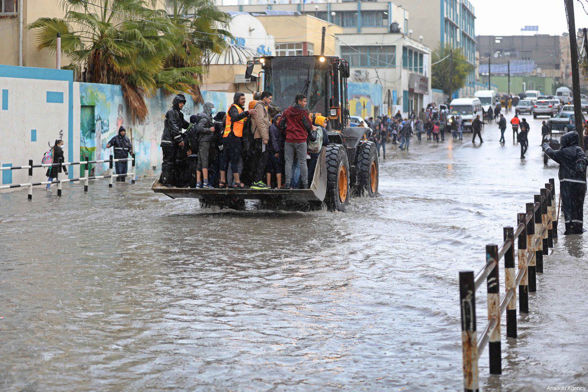 Heavy rain cause floods in Gaza – Middle East Monitor