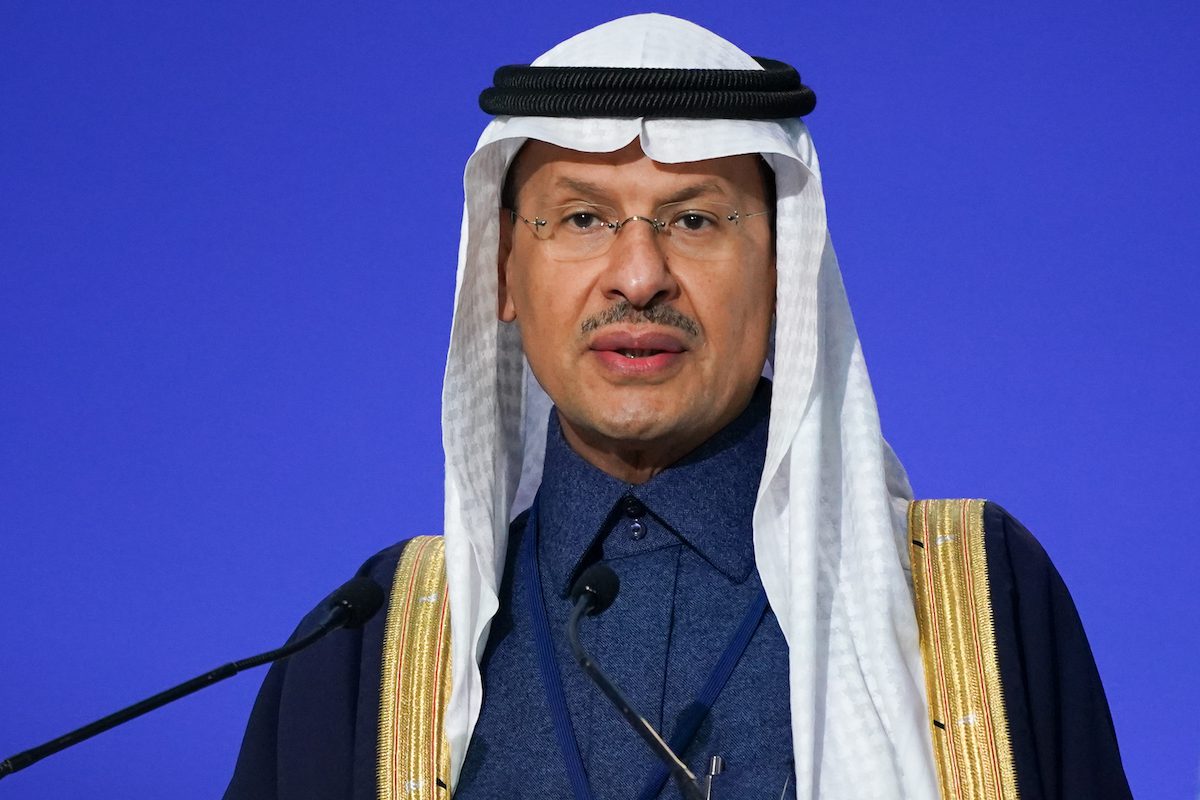 Prince Abdulaziz bin Salman Al Saud, Minister of Energy, Saudi Arabia on November 10, 2021 in Glasgow, Scotland. [Ian Forsyth/Getty Images]