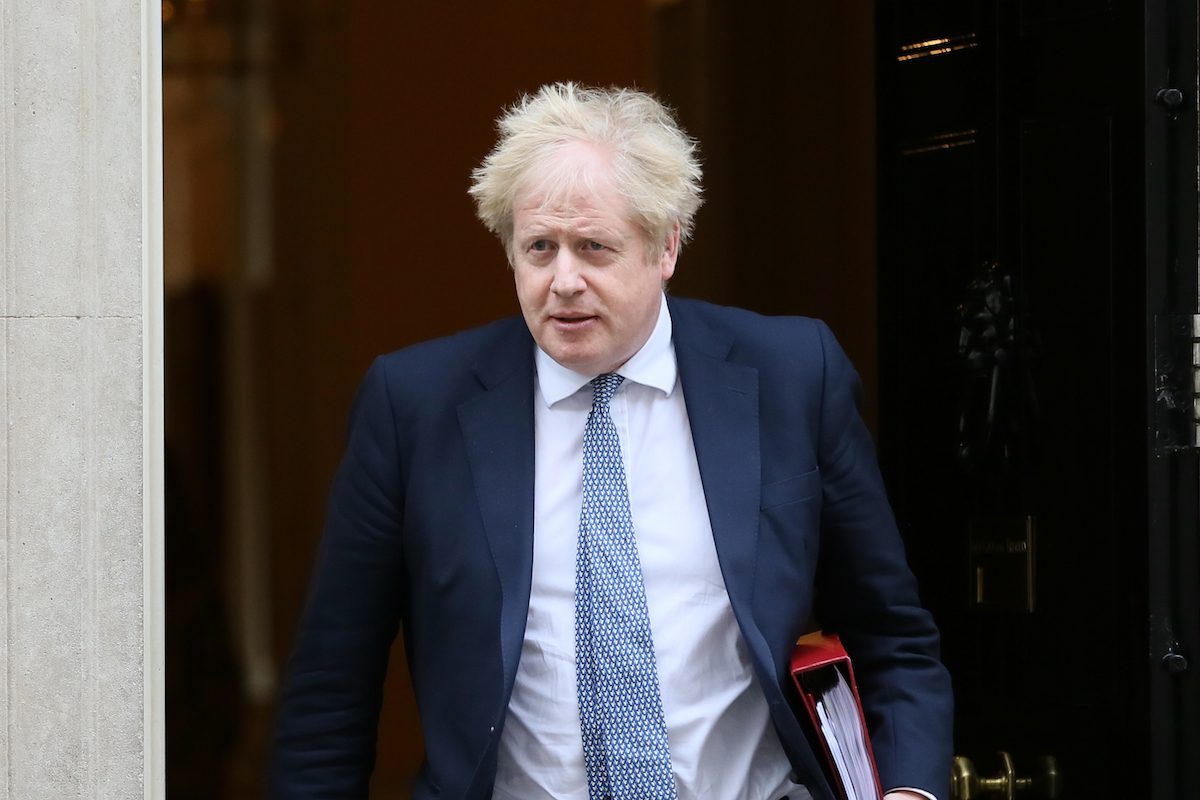 British Prime Minister Boris Johnson in London, UK on 2 February 2022 [Raşid Necati Aslım/Anadolu Agency]
